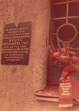 Gedenktafel für Bruno Hämmerling an seinem Wohnhaus